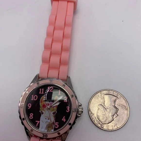 🐱 4 for $10. ACCUTIME WATCH CORP LLAMA WATCH WITH PINK BAND - Picture 7 of 7